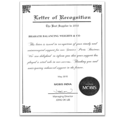 Mobis - Letter of Recognition